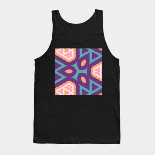 Kaleidoscope Pattern of Blue, Purple, Orange and Pink Tank Top